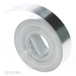 Dymo Cinta para Rotuladora Rhino, Acero Inoxidable Plateado, 12 mm x 6.4 m, No Adhesivo