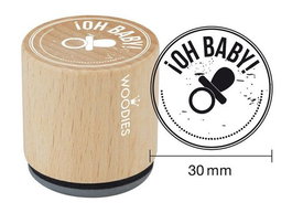 WOODIES BY COLOP Sello de Madera Oh Baby Ø30mm