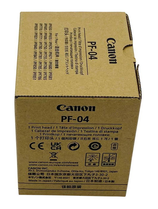 Canon PF-04 Cabeza de Impresión para Impresora de Alta Velocidad y Precisión, Tecnología de 15360 Boquillas, 2400 x 1200 dpi Canon PF-04 Cabeza de Impresión para Impresora de Alta Velocidad y Precisión, Tecnología de 15360 Boquillas, 2400 x 1200 dpi