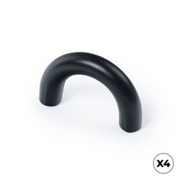 Rei Tirador de Mueble tipo Asa Modelo 150, Zamak Negro Mate, 32 mm entre puntos, Pack de 4 Unidades con tornillos M4
