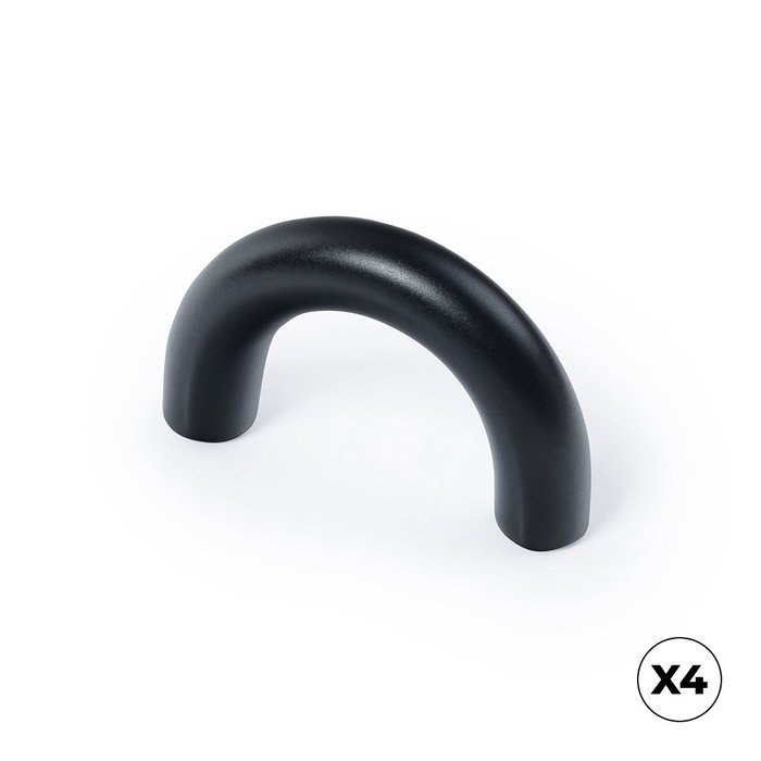 Rei Tirador de Mueble tipo Asa Modelo 150, Zamak Negro Mate, 32 mm entre puntos, Pack de 4 Unidades con tornillos M4 Rei Tirador de Mueble tipo Asa Modelo 150, Zamak Negro Mate, 32 mm entre puntos, Pack de 4 Unidades con tornillos M4