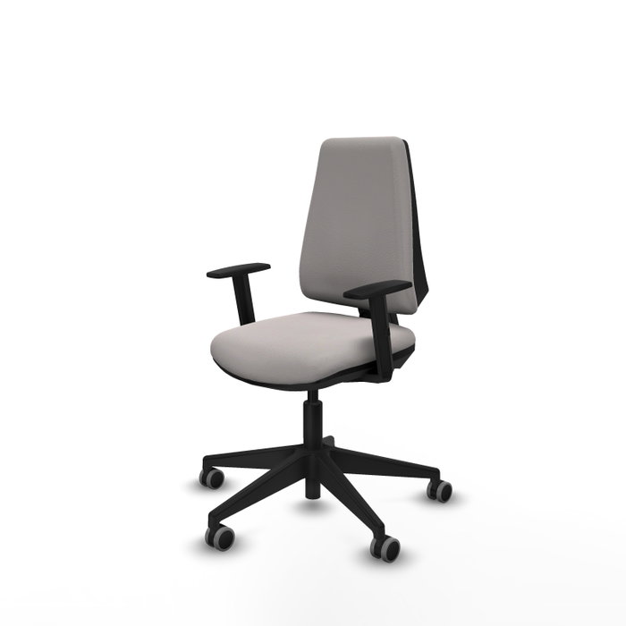PIQUERAS Y CRESPO Silla de oficina Elche Blanca con Brazos 1D