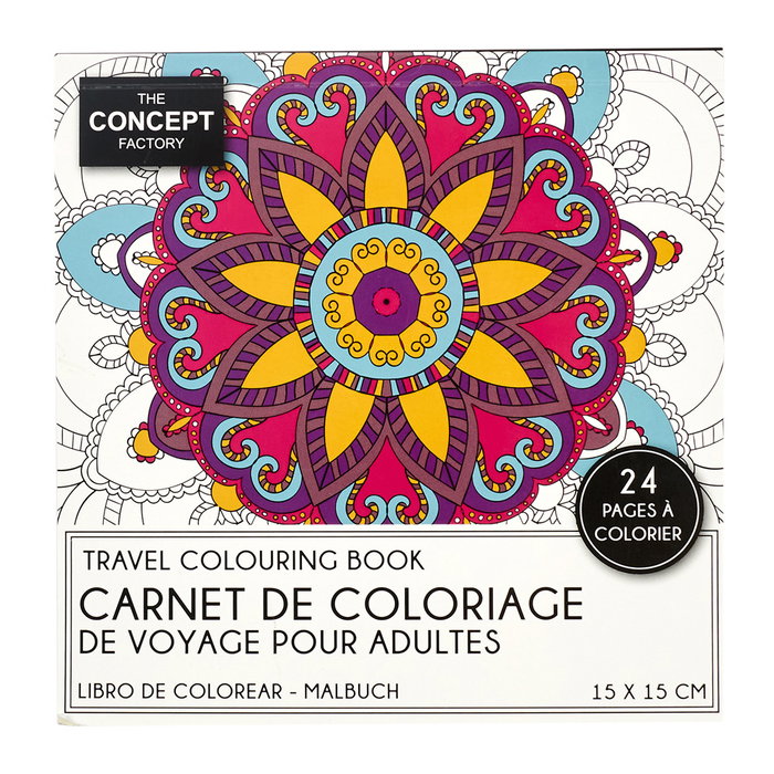The Concept Factory Libreta para Colorear Adultos 24 Páginas con Mandalas y Dibujos 15.2x0.6x15.4 cm