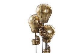 DKD Home Decor Figura de Resina y Cristal Globos Dorado y Negro