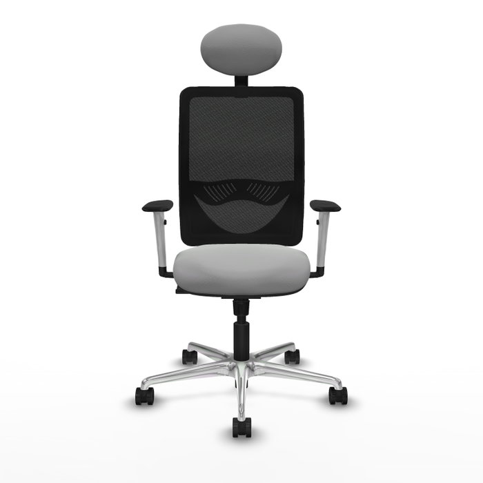 PIQUERAS Y CRESPO Silla de oficina Zulema con Mecanismo Sincro Gris claro y Negro PIQUERAS Y CRESPO Silla de oficina Zulema con Mecanismo Sincro Gris claro y Negro