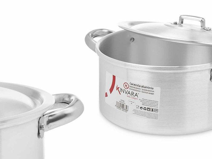 Kinvara Cacerola Aluminio 22 cm 4 L Plata Apto Gas Horno Lavavajillas (Set de 10) Kinvara Cacerola Aluminio 22 cm 4 L Plata Apto Gas Horno Lavavajillas (Set de 10)