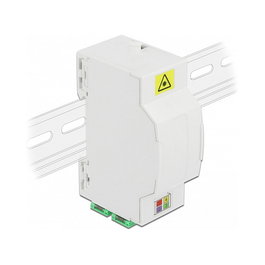 DeLOCK 86543 Caja de conexión de fibra óptica para carril DIN 4 x SC Simplex o LC Duplex