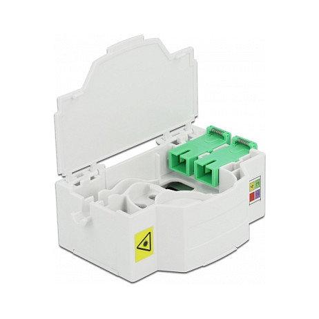 DeLOCK 86543 Caja de conexión de fibra óptica para carril DIN 4 x SC Simplex o LC Duplex DeLOCK 86543 Caja de conexión de fibra óptica para carril DIN 4 x SC Simplex o LC Duplex