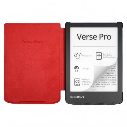 PocketBook Funda H-S-634-R-WW Roja de Microfibra y PU para Ebook 6" - Compatible con PocketBook Verse / Verse Pro