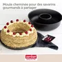 Zenker ZEN1700007748374 Juego de Moldes para Tartas y Savarin Negro Metalizado 30,5 x 11,5 cm y 28 cm