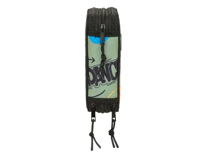 Safta Plumier Escolar Triple Cremallera 37 Piezas, Colección Graffiti, Dimensiones 195x125x55 mm