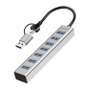 LogiLink Hub USB 3.0 de 7 puertos con carcasa de aluminio USB-A