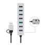 LogiLink Hub USB 3.0 de 7 puertos con carcasa de aluminio USB-A