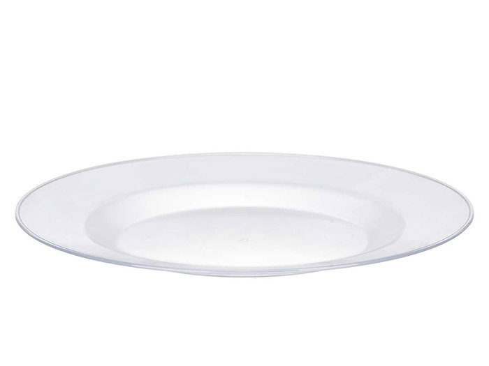 Leknes Plato Redondo Pequeño Transparente 20.5 cm Diámetro ø 20.5x1.5x20.5 cm Plástico PS (Set de 48)