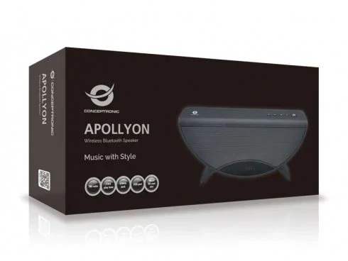 Conceptronic APOLLYON01GL Altavoz Bluetooth Portátil Oro 10W, FM, Batería Externa, USB/SD, Manos Libres