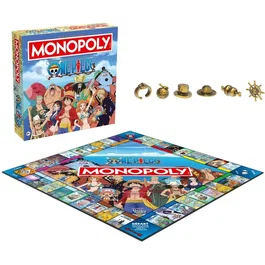 Winning Moves Monopoly One Piece Nueva Edición Juego de Mesa Familiar para 2 a 6 Jugadores +12 Años