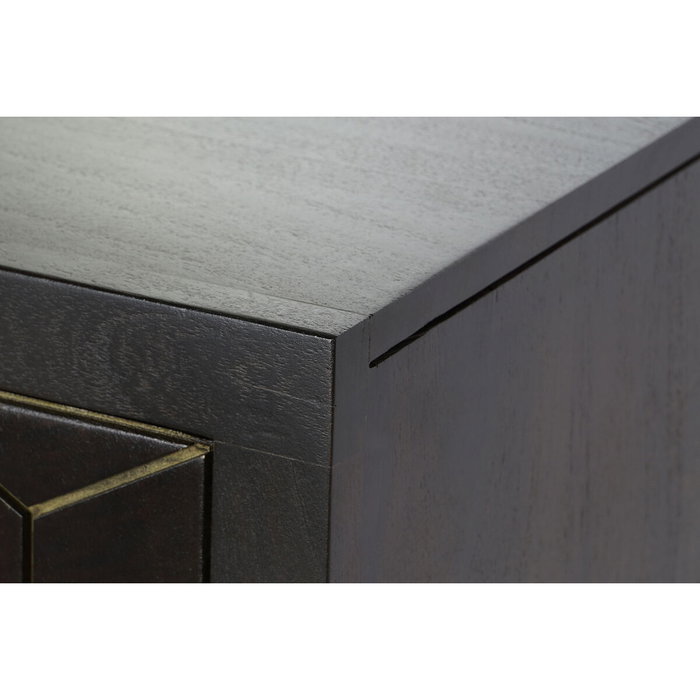 DKD Home Decor Buffet Rombo Gold de Acacia y Metal Marrón Oscuro