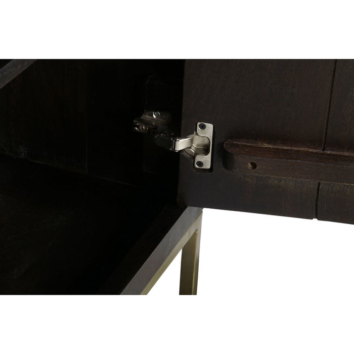 DKD Home Decor Buffet Rombo Gold de Acacia y Metal Marrón Oscuro