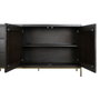 DKD Home Decor Buffet Rombo Gold de Acacia y Metal Marrón Oscuro