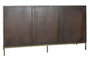 DKD Home Decor Rombo gold Buffet Moderno Marron Oscuro Dorado Acacia Metal 160 x 90 x 40 cm