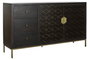 DKD Home Decor Buffet Rombo Gold de Acacia y Metal Marrón Oscuro