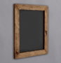 Aberto Design AA157 Pizarra de Madera de Abeto Negra y Natural, 36x42x4 cm