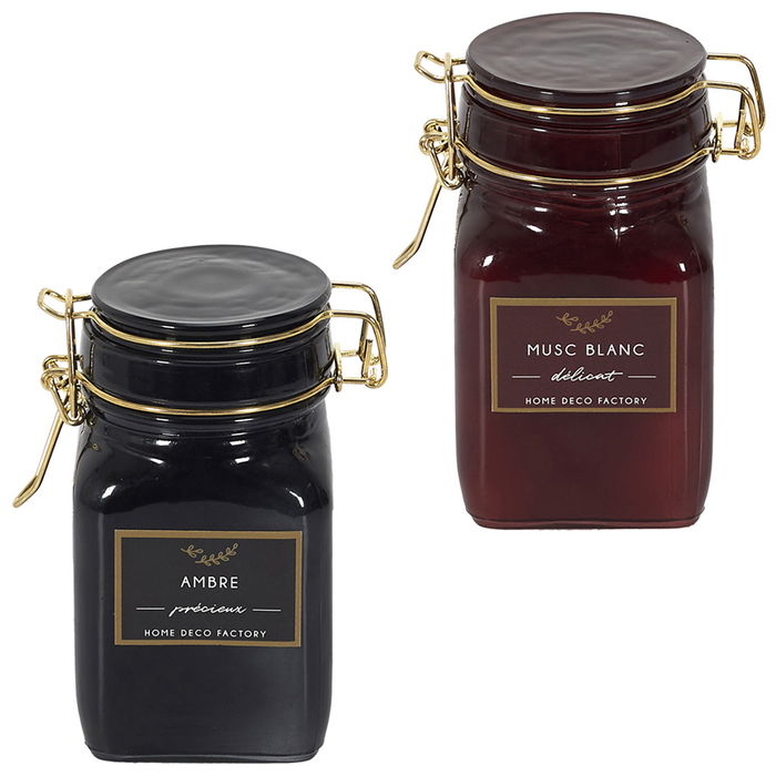 Home Deco Factory Tarro con Vela Perfumada Apothicaire Ámbar Almizcle Blanco 185g 50h 11,8cm