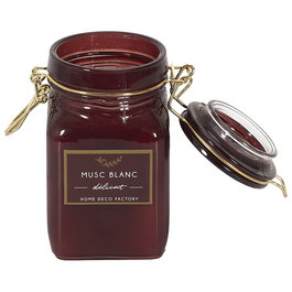 Home Deco Factory Tarro con Vela Perfumada Apothicaire Ámbar Almizcle Blanco 185g 50h 11,8cm