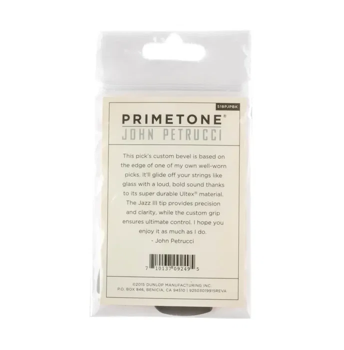 Dunlop Púas John Petrucci Primetone Jazz III Black 1,38 mm (pack de 3) Dunlop Púas John Petrucci Primetone Jazz III Black 1,38 mm (pack de 3)