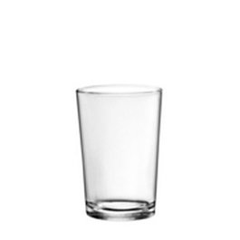ADI Vaso Caña Lisa - Vidrio Tensionado, 20 cl / 102 mm alto x 65 mm diámetro, Borde Grueso (Set de 24)