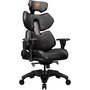 Cougar Terminator Gaming Chair Silla de Juego, Negro, Universal, 135 kg, 160-200 cm, Respaldo y Asiento Acolchados de Piel Sintética, Reposacabezas, 4D