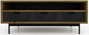 DKD Home Decor Mesa de Centro de Mango y Metal con 3 Cajones, Negro/Marrón Claro