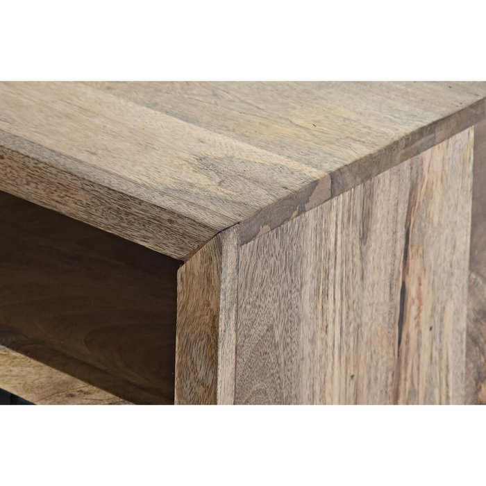 DKD Home Decor Mesa Centro Mango y Metal Negro Marron Claro 120 x 60 x 45 cm DKD Home Decor Mesa Centro Mango y Metal Negro Marron Claro 120 x 60 x 45 cm