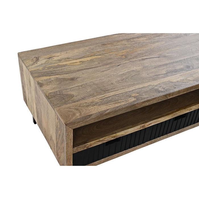 DKD Home Decor Mesa Centro Mango y Metal Negro Marron Claro 120 x 60 x 45 cm DKD Home Decor Mesa Centro Mango y Metal Negro Marron Claro 120 x 60 x 45 cm