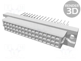 HARTING Conector de datos DIN 41612 hembra 48 pines recto