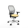 PIQUERAS Y CRESPO Silla de oficina Jorquera con mecanismo Sincro/Traslack Crema y Blanco