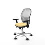 PIQUERAS Y CRESPO Silla de oficina Jorquera con mecanismo Sincro/Traslack Crema y Blanco