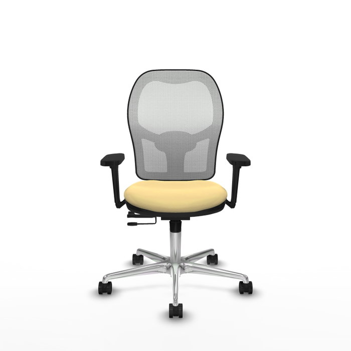 PIQUERAS Y CRESPO Silla de oficina Jorquera con mecanismo Sincro/Traslack Crema y Blanco PIQUERAS Y CRESPO Silla de oficina Jorquera con mecanismo Sincro/Traslack Crema y Blanco