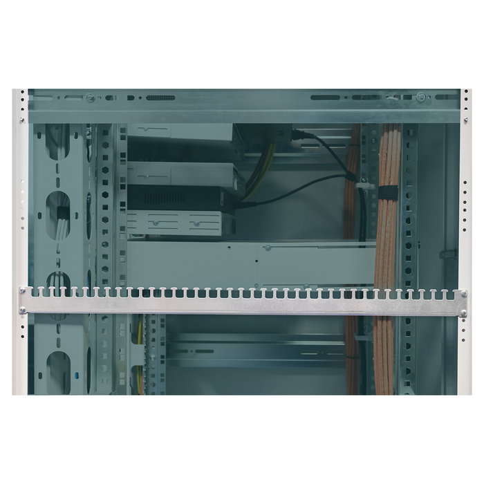 Digitus KIT0001 Recogedor de Cable para Gabinete de 19 Pulgadas Unique y Dynamic Basic, Negro, Acero Inoxidable, Incluye Tornillos
