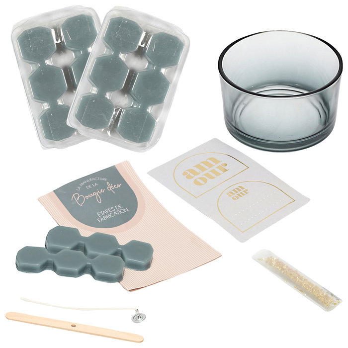 The Concept Factory Kit Hacer Vela Piedras Doradas