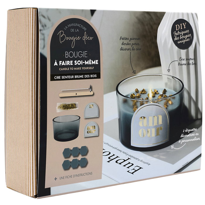 The Concept Factory Kit Hacer Vela Piedras Doradas