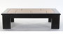 DKD Home Decor Mesa Centro Negro Natural Acacia 100x60x30 cm