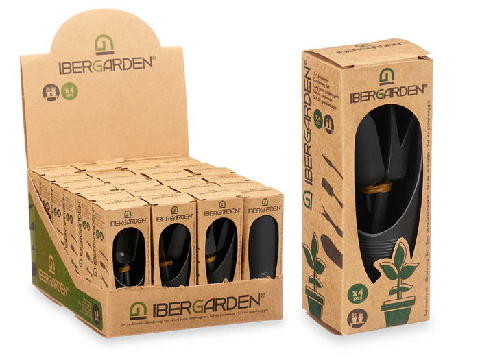 Ibergarden Set Herramientas Jardín Plástico 6x16.5x5 cm (Set de 24)