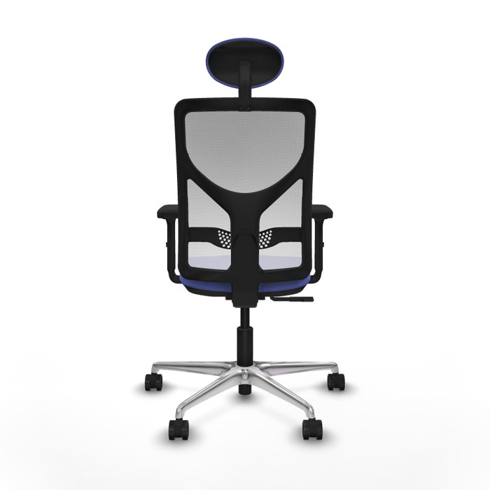 PIQUERAS Y CRESPO Silla de oficina Motilla con Mecanismo Sincro, Azul claro y Blanco
