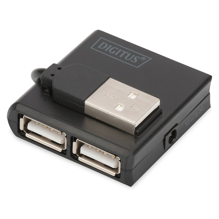 Digitus Hub USB 2.0 de 4 Puertos, Negro Digitus Hub USB 2.0 de 4 Puertos, Negro