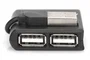 Digitus DA-70217 Hub USB 2.0 Compacto Negro de 4 Puertos, Interfaz de 480 Mbit/s para Conectar hasta 4 Dispositivos, Compatible con PC y Mac, Plug and Play