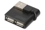 Digitus DA-70217 Hub USB 2.0 Compacto Negro de 4 Puertos, Interfaz de 480 Mbit/s para Conectar hasta 4 Dispositivos, Compatible con PC y Mac, Plug and Play