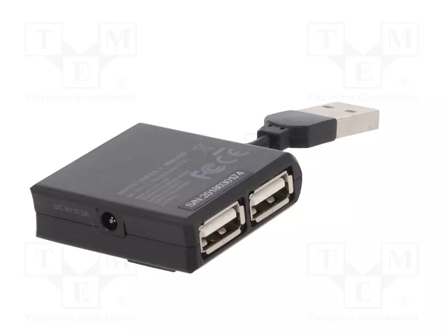 Digitus Hub USB 2.0 de 4 puertos DA-70217 Negro