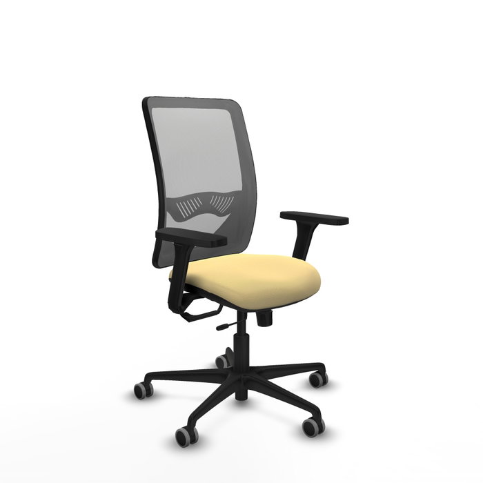 PIQUERAS Y CRESPO Silla de oficina Zulema con mecanismo Sincro/Traslack, Crema y Gris PIQUERAS Y CRESPO Silla de oficina Zulema con mecanismo Sincro/Traslack, Crema y Gris