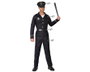 Disfraz Oficial de Policía para Adulto - Traje Completo de 4 Piezas (Gorro, Chaqueta, Pantalón, Cinturón) - Negro - Temática Policías y Ladrones